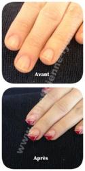 ongle en gel extension de l ongle en gel au chablon et deco french rouge