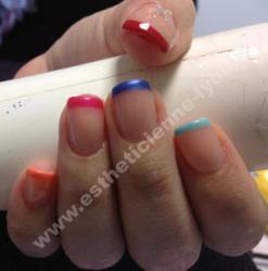 ongles gel sur ongle naturel cours et french plusieurs coloris