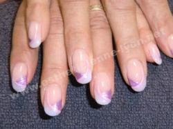 ongles gel et nails art coton et parme