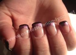 ongles en gel french gel en deux couleurs